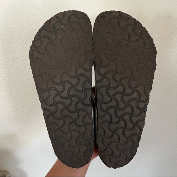 Birkenstock Silver Gizeh Leather Sandals Size 7 - Picture 8 of 11